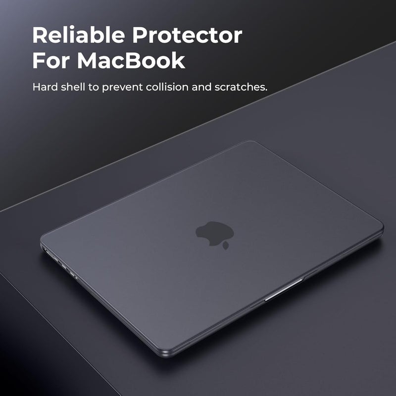 Eoocoo Case Compatible with MacBook Pro 14 inch 2026-2021 M5-M1 Pro/Max Chip, Matte Grip, Bump-Resistant, Hard Shell Cases with Keyboard Cover, Screen Protector - Space Black - Image 4